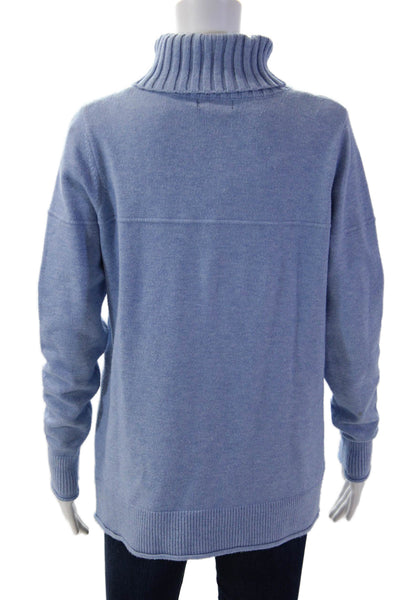 Renuar Women Light Blue Turtleneck Pullover Sweater Long Sleeve Size S