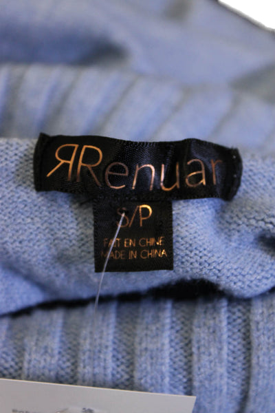 Renuar Women Light Blue Turtleneck Pullover Sweater Long Sleeve Size S