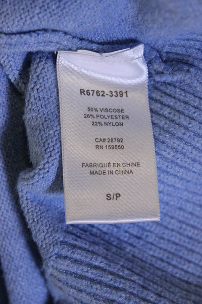 Renuar Women Light Blue Turtleneck Pullover Sweater Long Sleeve Size S