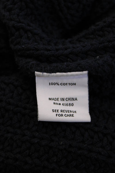 525 America Unisex Dark Blue Full Zip Cardigan 100% Cotton Round Neck Size S