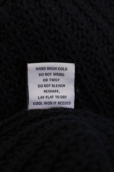 525 America Unisex Dark Blue Full Zip Cardigan 100% Cotton Round Neck Size S