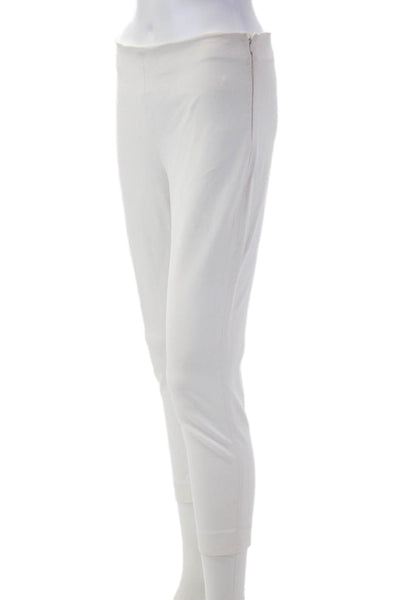 Joseph Womens Cropped Ankle Leggings White Viscose Cotton Blend Size 38