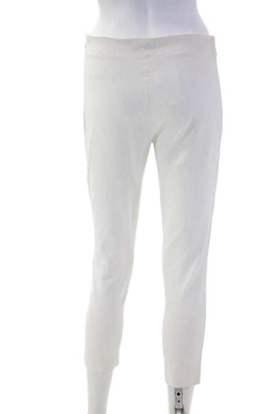 Joseph Womens Cropped Ankle Leggings White Viscose Cotton Blend Size 38