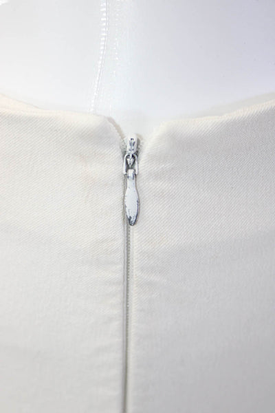 Joseph Womens Cropped Ankle Leggings White Viscose Cotton Blend Size 38