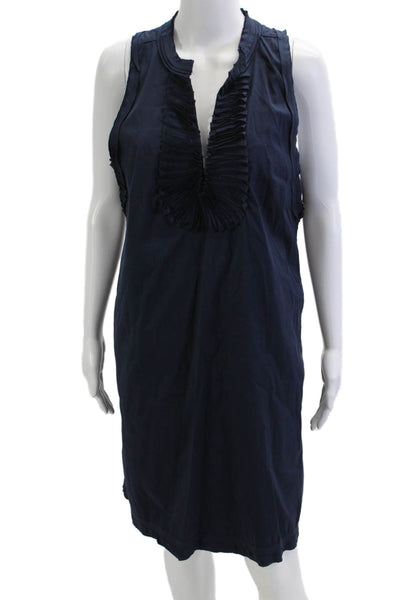 Alfani Womens Dark Blue Sleeveless V-Neck Shift Tank Dress Size 12