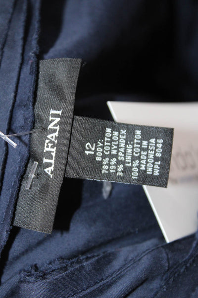 Alfani Womens Dark Blue Sleeveless V-Neck Shift Tank Dress Size 12