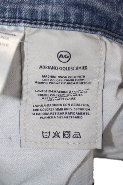 Adriano Goldschmied Womens Skinny Ankle Jeans Blue Mid Rise Size 30