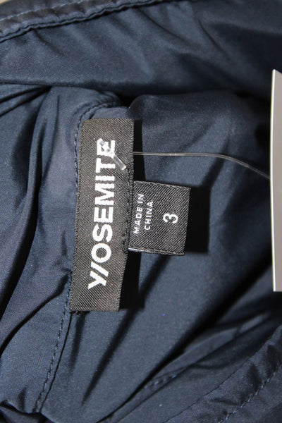 Y/osemite Women Dark Blue Raincoat Windbreaker High Neck Drawstring Size 3