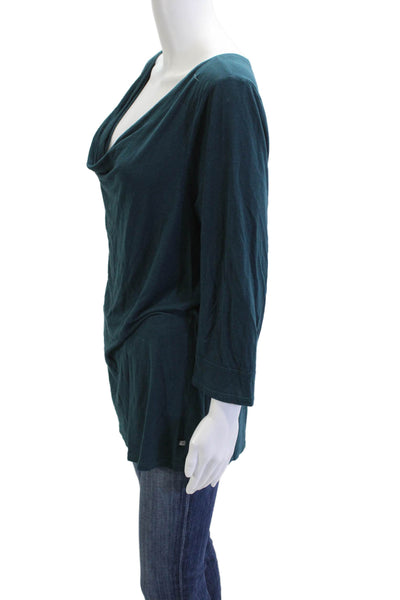 Toad & Co Womens Tunic Blouse Green 3/4 Sleeve Modal Blend Size XL