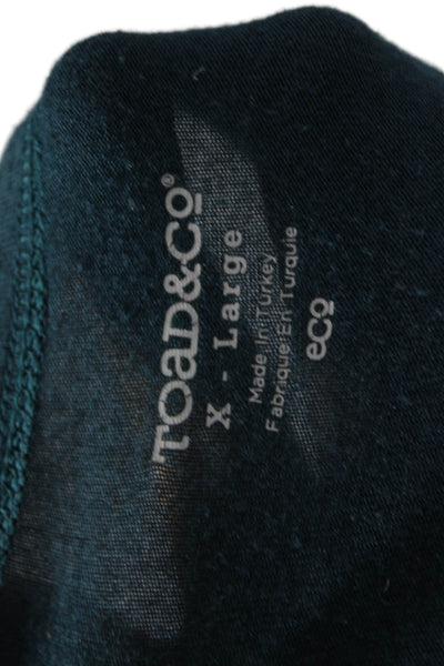 Toad & Co Womens Tunic Blouse Green 3/4 Sleeve Modal Blend Size XL