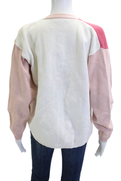 J Crew Unisex Cardigan Orange V-Neck Button Cotton Long Sleeve Size S