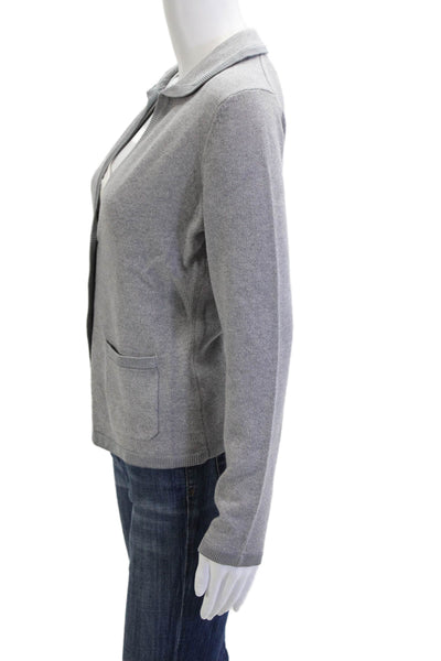 Banana Republic Womens Gray V-Neck Button Cardigan Cotton Cashmere Size S