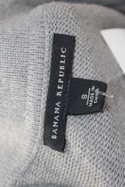 Banana Republic Womens Gray V-Neck Button Cardigan Cotton Cashmere Size S