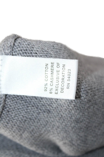 Banana Republic Womens Gray V-Neck Button Cardigan Cotton Cashmere Size S
