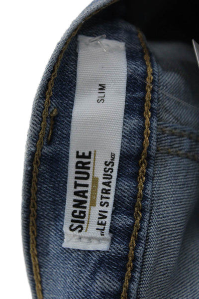 Levis Unisex Mom Straight Jeans Blue 90s Button Fly Size 33