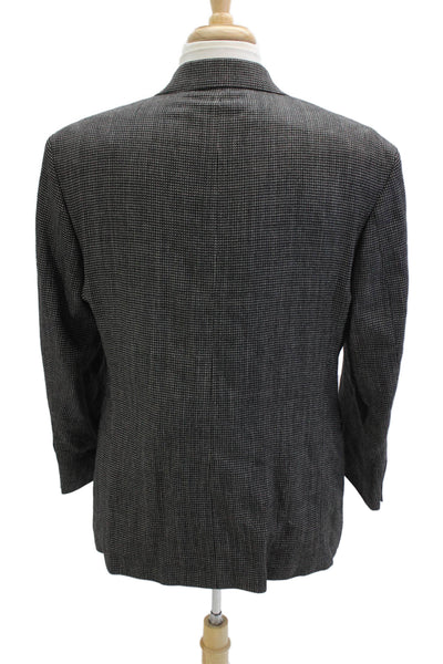 Pierre Cardin Paris Mens Wool Check Suit Jacket Dark Gray Size 42