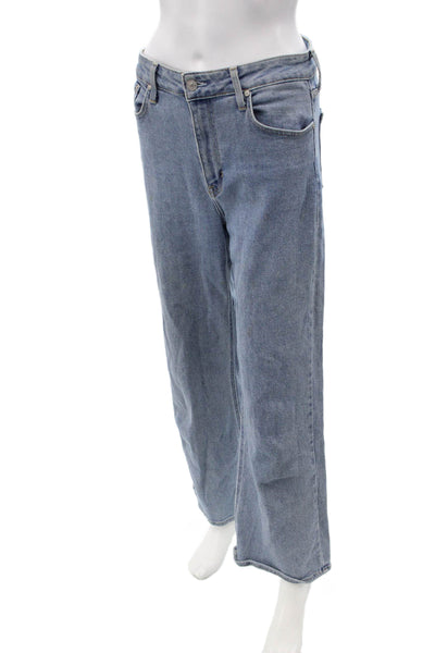 Just Black Denim Womens Boyfriend Wide Leg Jeans Blue Size 28