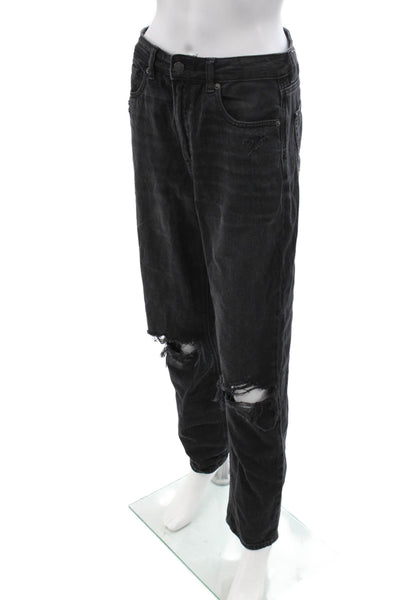 American Eagle Outfitters Womens Black Boyfriend Mom Jeans Tall Size 6