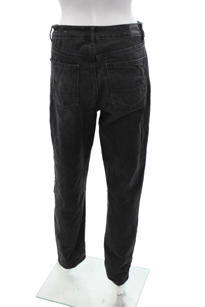 American Eagle Outfitters Womens Black Boyfriend Mom Jeans Tall Size 6