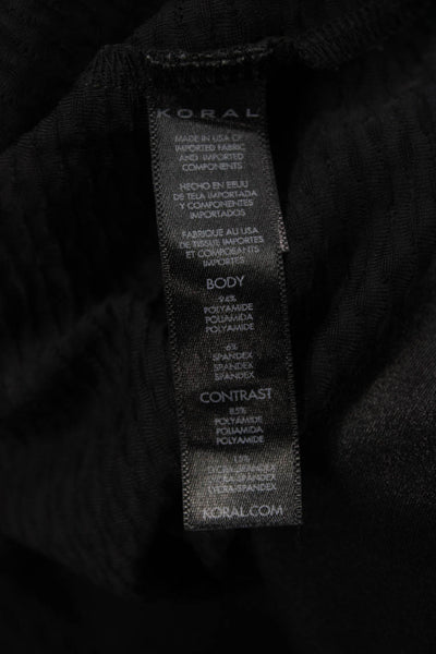 Koral Women Pullover Sweatshirt Black Crew Neck Long Sleeve Solid Size S