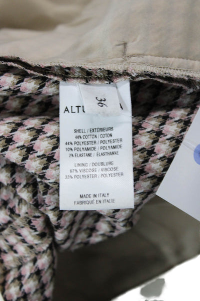 Altuzarra Womens Ankle Dress Pants Black Check Size 36