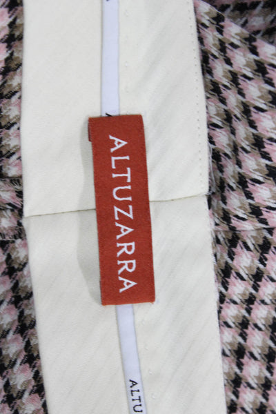 Altuzarra Womens Ankle Dress Pants Black Check Size 36