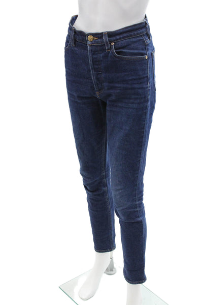 Goldsign Unisex Ankle Skinny Jeans Dark Blue Mid Rise Inseam 28 Size 26