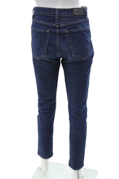 Goldsign Unisex Ankle Skinny Jeans Dark Blue Mid Rise Inseam 28 Size 26