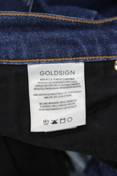 Goldsign Unisex Ankle Skinny Jeans Dark Blue Mid Rise Inseam 28 Size 26
