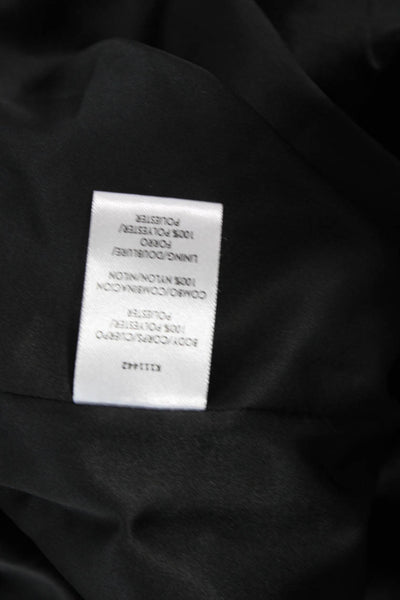 Kay Unger Women Sheath Dress Black Short Sleeve Herringbone Mid Calf Size 2