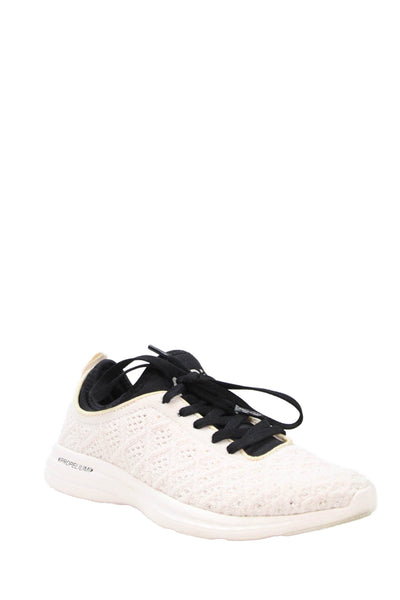 Athletic Propulsion Labs Womens Low Top Lace Up Sneakers White Size 6