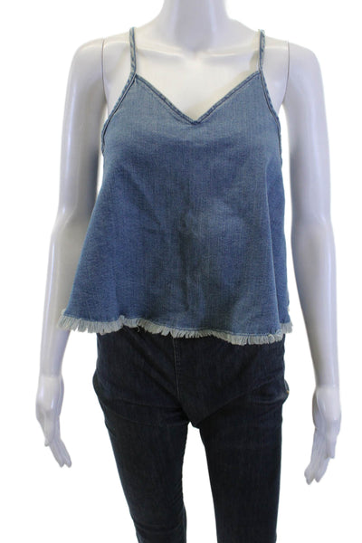 Mossimo Womens Blue V-Neck Sleeveless Camisole 90s Juniors Size XS