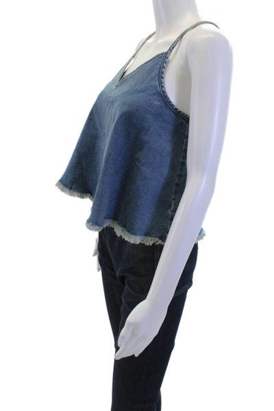 Mossimo Womens Blue V-Neck Sleeveless Camisole 90s Juniors Size XS