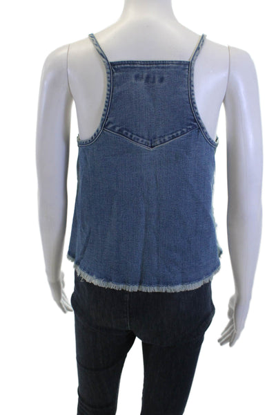 Mossimo Womens Blue V-Neck Sleeveless Camisole 90s Juniors Size XS