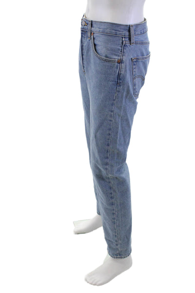 Levi's Mens Straight Blue Jeans 100% Cotton Button Fly Size 31