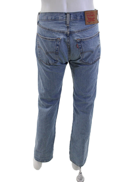Levi's Mens Straight Blue Jeans 100% Cotton Button Fly Size 31