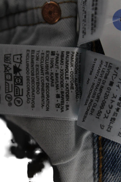 Levi's Mens Straight Blue Jeans 100% Cotton Button Fly Size 31