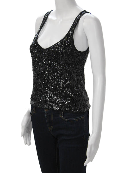 J Crew Women Black V-Neck Sleeveless Camisole 80s Size XS