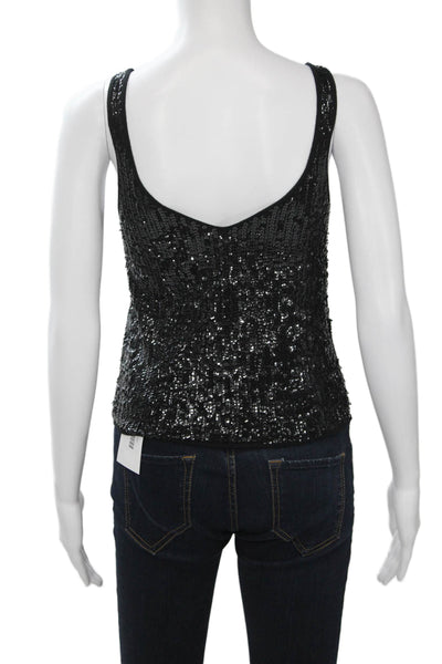 J Crew Women Black V-Neck Sleeveless Camisole 80s Size XS