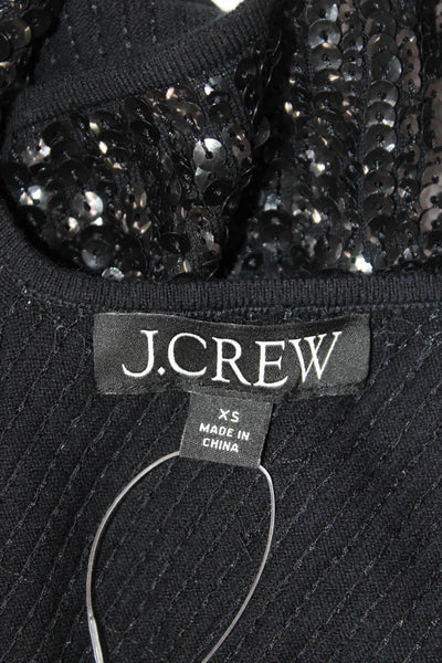 J Crew Women Black V-Neck Sleeveless Camisole 80s Size XS