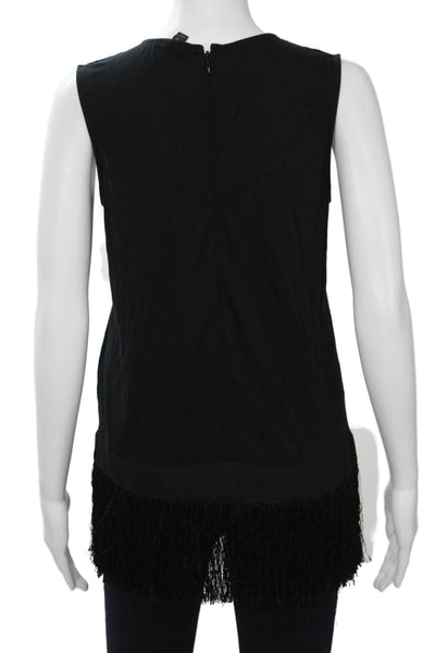 J Crew Women Tunic Sleeveless Black Round Neck Polyester Size XS