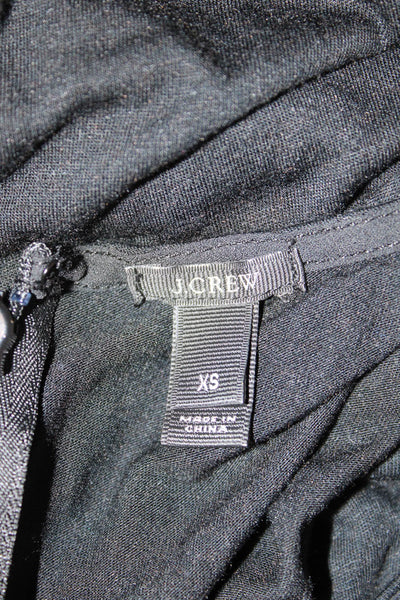 J Crew Women Tunic Sleeveless Black Round Neck Polyester Size XS