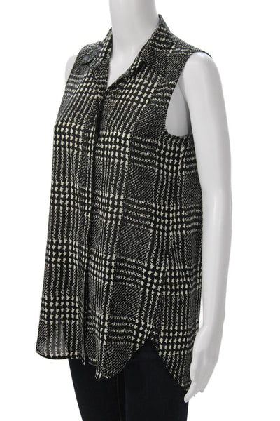 J Crew Women Tunic Sleeveless Black Round Neck Polyester Size XS