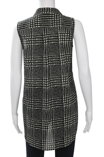 J Crew Women Tunic Sleeveless Black Round Neck Polyester Size XS