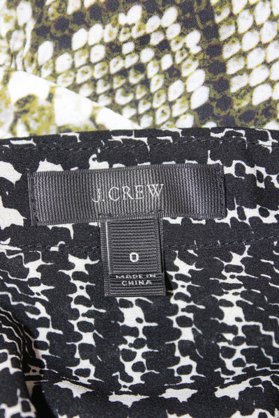 J Crew Women Tunic Black Check Collared Button Sleeveless Polyester Size 0