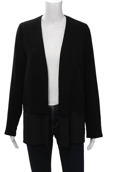 Bailey 44 Women Black Solid Polyester Long Sleeve Blazer Size S