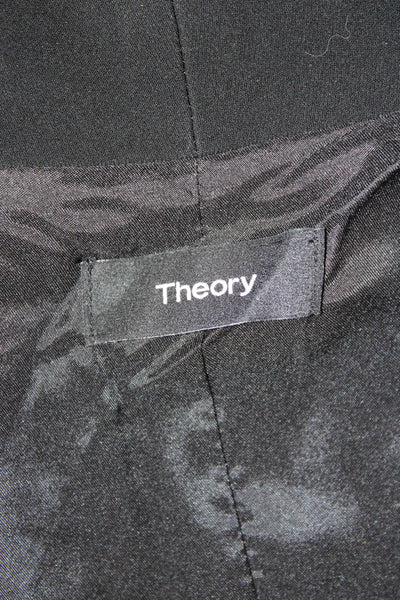 Theory Womens Black Long Sleeve Blazer Classic Size 2