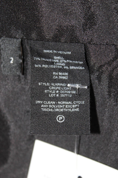 Theory Womens Black Long Sleeve Blazer Classic Size 2