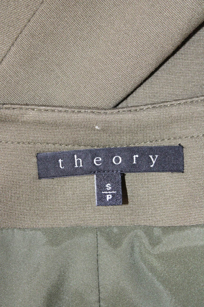 Theory Women Military Jacket Black Long Sleeve Viscose Blend Petites Size S