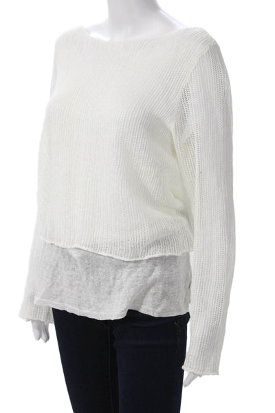 Theory Women Tunic Blouse Black Long Sleeve Round Neck Button Polyester Size M